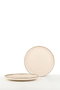 Hermia Juego de Platos de Servicio de Porcelana Crema 24 cm (6 Piezas)